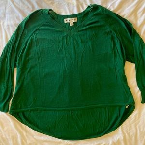 Ava & Viv green v-neck sweater SZ 3X